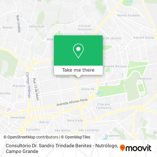 Consultório Dr. Sandro Trindade Benites - Nutrólogo map