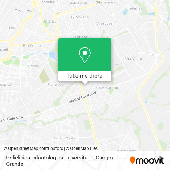 Mapa Policlinica Odontológica Universitário