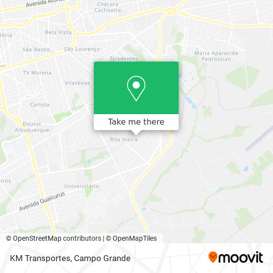 KM Transportes map