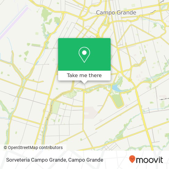 Mapa Sorveteria Campo Grande