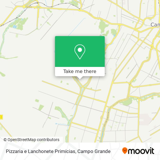 Pizzaria e Lanchonete Primícias map