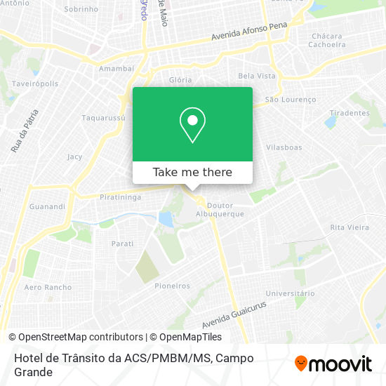 Mapa Hotel de Trânsito da ACS / PMBM / MS