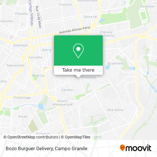 Bozo Burguer Delivery map