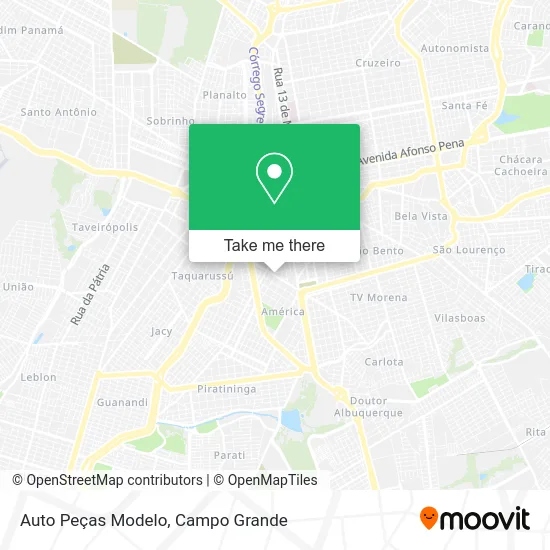 Auto Peças Modelo map