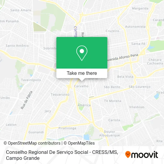 Conselho Regional De Serviço Social - CRESS / MS map