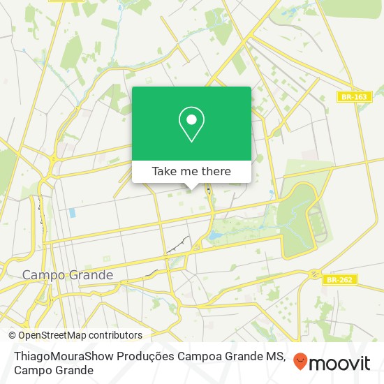 Mapa ThiagoMouraShow Produções Campoa Grande MS