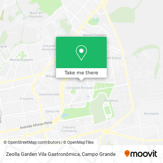 Zeolla Garden Vila Gastronômica map