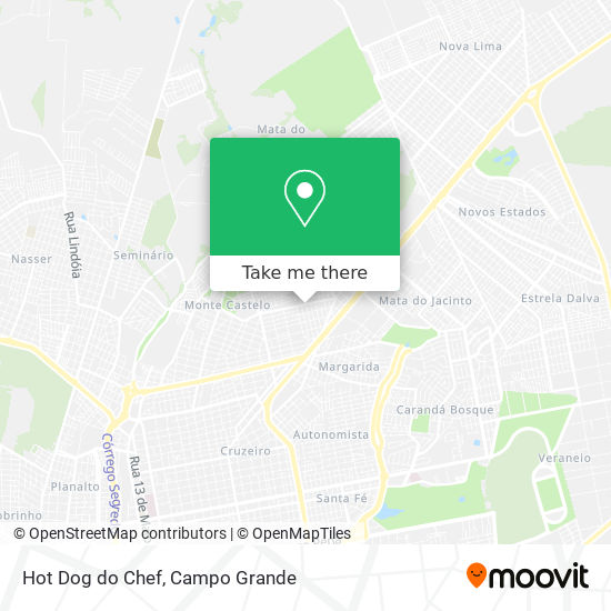 Mapa Hot Dog do Chef