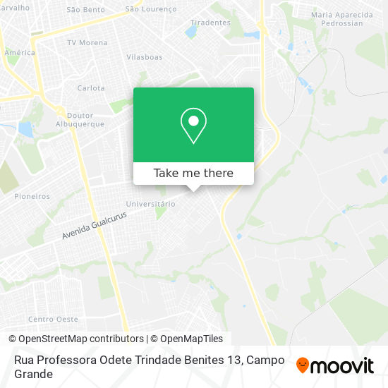 Rua Professora Odete Trindade Benites 13 map