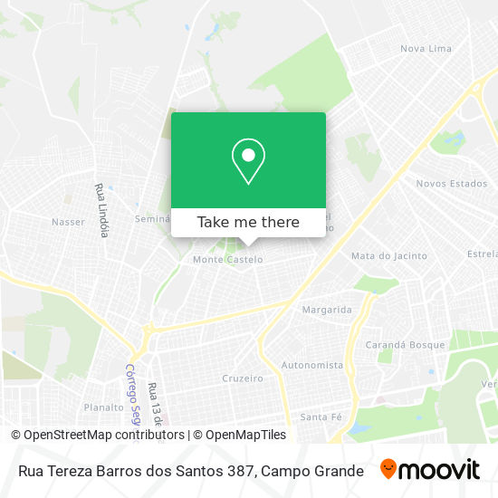 Rua Tereza Barros dos Santos 387 map