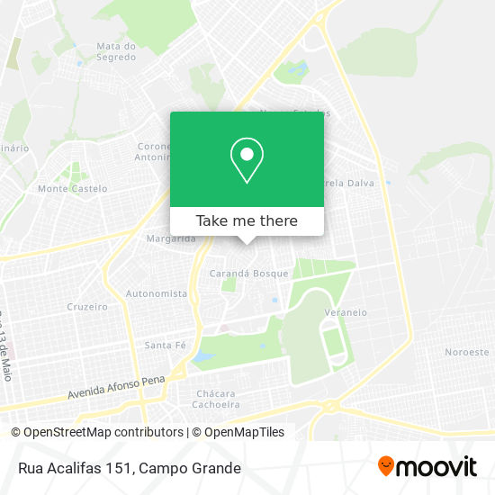 Rua Acalifas 151 map