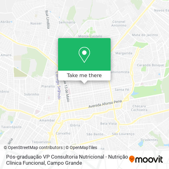 Pós-graduação VP Consultoria Nutricional - Nutrição Clínica Funcional map