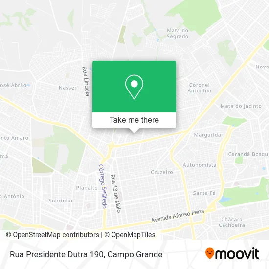 Rua Presidente Dutra 190 map