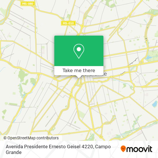 Mapa Avenida Presidente Ernesto Geisel 4220