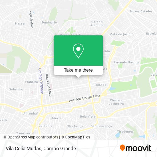 Vila Célia Mudas map