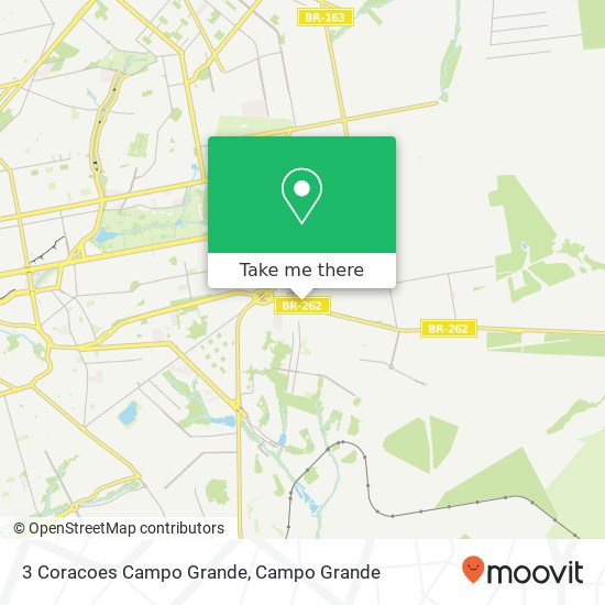 3 Coracoes Campo Grande map