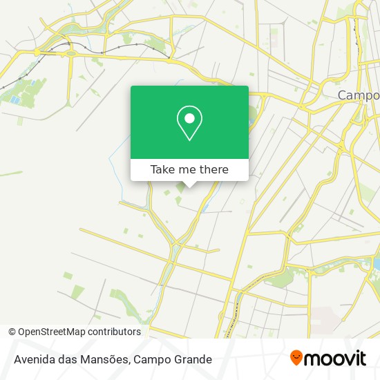 Mapa Avenida das Mansões