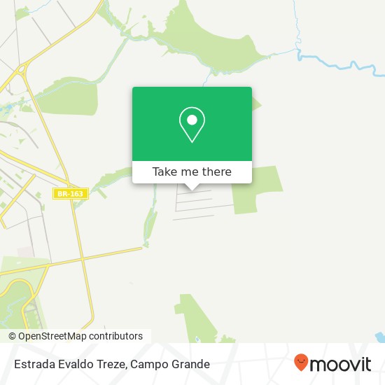 Mapa Estrada Evaldo Treze