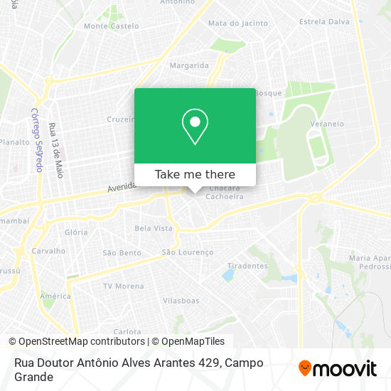 Mapa Rua Doutor Antônio Alves Arantes 429