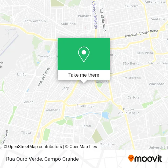 Rua Ouro Verde map