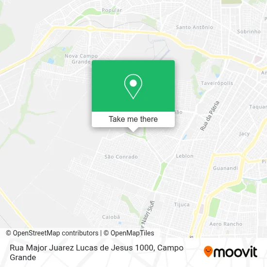 Rua Major Juarez Lucas de Jesus 1000 map