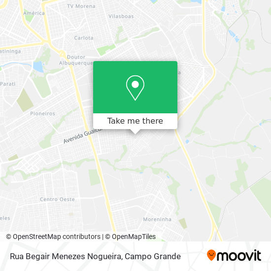 Mapa Rua Begair Menezes Nogueira