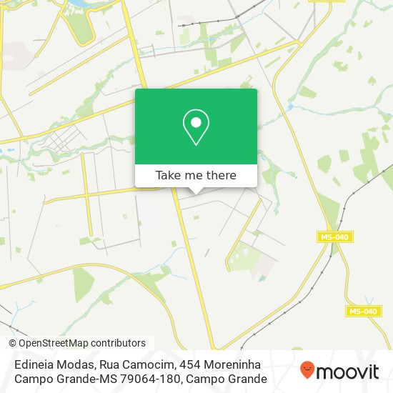 Edineia Modas, Rua Camocim, 454 Moreninha Campo Grande-MS 79064-180 map