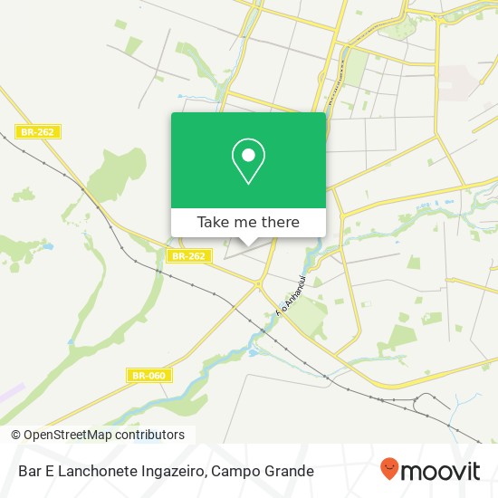 Mapa Bar E Lanchonete Ingazeiro, Rua Verdes Mares, 42 Coophavilla II Campo Grande-MS 79097-470