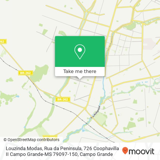 Louzinda Modas, Rua da Península, 726 Coophavilla II Campo Grande-MS 79097-150 map