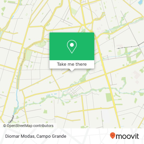 Mapa Diomar Modas, Rua Luiz Pereira, 389 Pioneiros Campo Grande-MS 79070-115