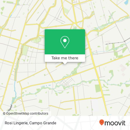 Mapa Rosi Lingerie, Rua Luiz Pereira, 1353 Pioneiros Campo Grande-MS 79070-115