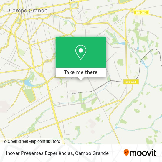 Mapa Inovar Presentes Experiências