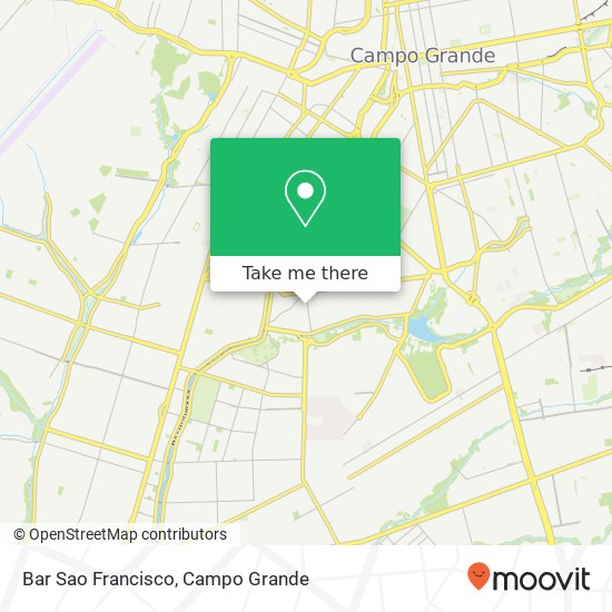 Mapa Bar Sao Francisco, Rua Anchieta, 218 Piratininga Campo Grande-MS 79081-180