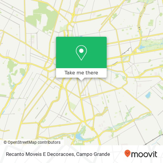 Mapa Recanto Moveis E Decoracoes, Rua Quatorze de Julho, 814 Glória Campo Grande-MS 79004-394