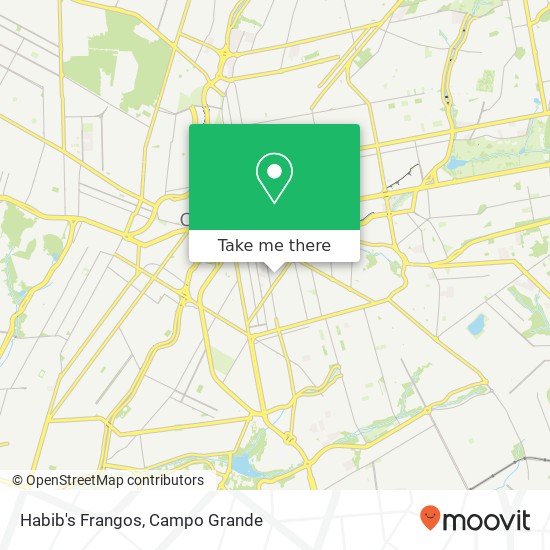 Mapa Habib's Frangos, Rua Antônio Corrêa, 468 Glória Campo Grande-MS 79004-460