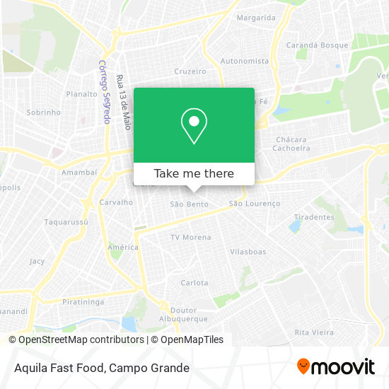 Mapa Aquila Fast Food