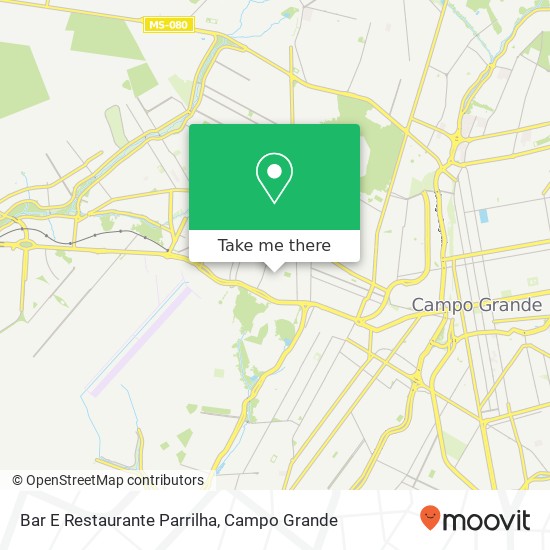 Mapa Bar E Restaurante Parrilha, Rua Afrânio Peixoto Santo Antonio Campo Grande-MS 79100-500