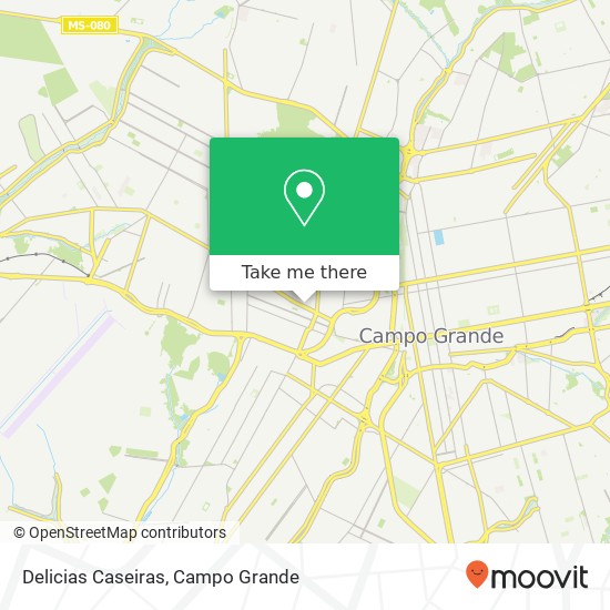 Mapa Delicias Caseiras, Avenida Júlio de Castilho, 486 Sobrinho Campo Grande-MS 79110-030