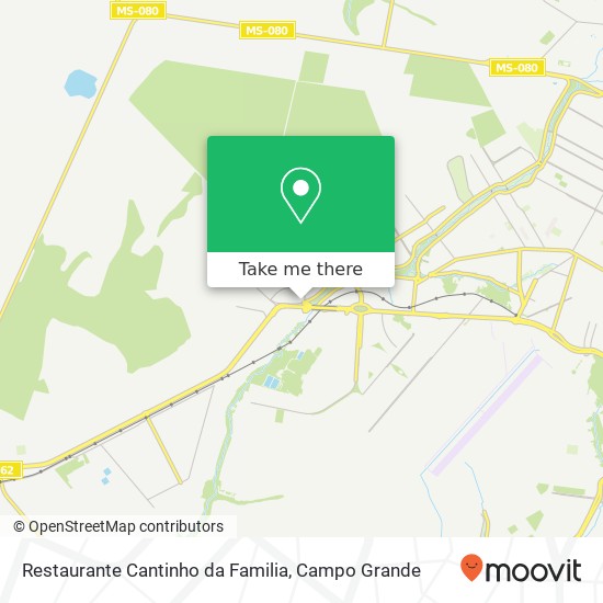 Mapa Restaurante Cantinho da Familia, Avenida Rádio Maia, 46 Popular Campo Grande-MS 79106-550