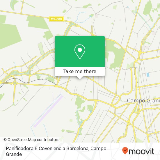 Mapa Panificadora E Coveniencia Barcelona, Avenida Brasil Central, 446 Santo Antonio Campo Grande-MS 79100-380