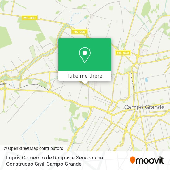 Lupris Comercio de Roupas e Servicos na Construcao Civil map