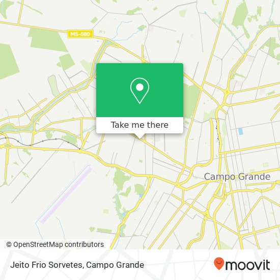 Mapa Jeito Frio Sorvetes, Avenida Júlio de Castilho, 2093 Santo Antonio Campo Grande-MS 79009-095
