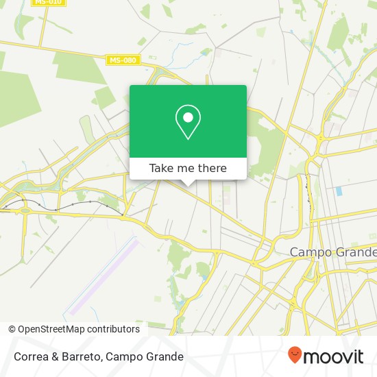 Mapa Correa & Barreto, Rua Poxoreu, 90 Santo Amaro Campo Grande-MS 79112-331