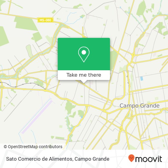 Mapa Sato Comercio de Alimentos, Avenida Presidente Vargas, 1039 Santo Amaro Campo Grande-MS