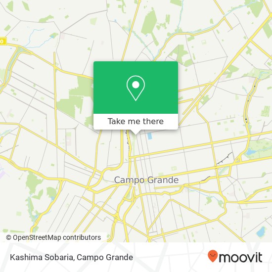 Mapa Kashima Sobaria, Rua Quatorze de Julho, 3351 São Francisco Campo Grande-MS 79002-334