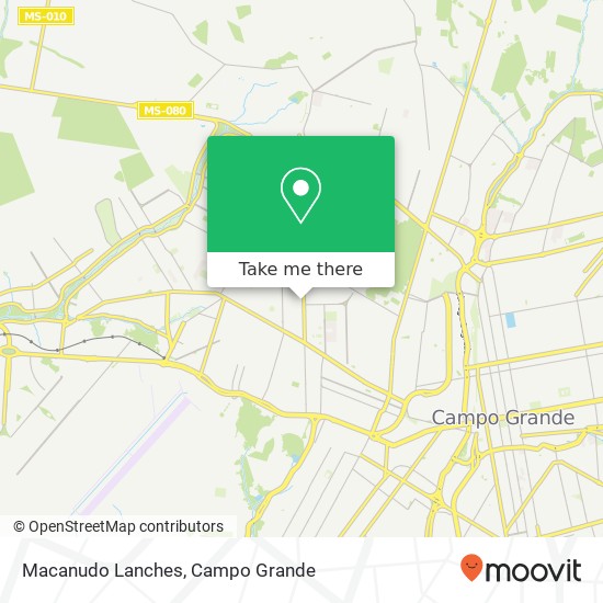 Mapa Macanudo Lanches, Avenida Presidente Vargas Santo Amaro Campo Grande-MS 79112-010