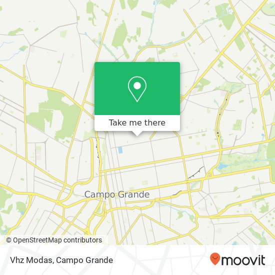 Mapa Vhz Modas, Rua Doutor Arthur Jorge, 2275 São Francisco Campo Grande-MS 79002-440