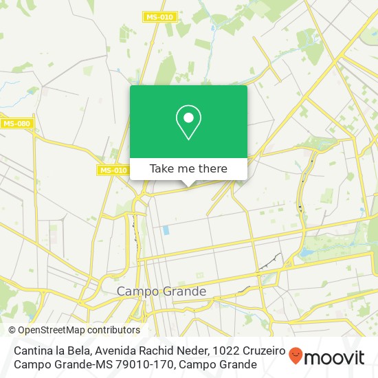 Cantina la Bela, Avenida Rachid Neder, 1022 Cruzeiro Campo Grande-MS 79010-170 map