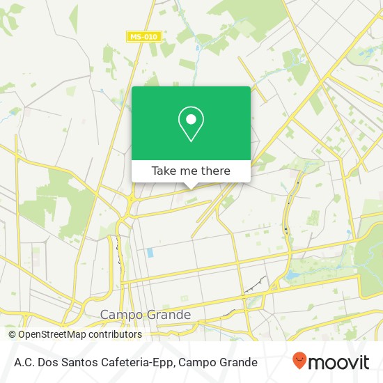 Mapa A.C. Dos Santos Cafeteria-Epp, Avenida Mascarenhas de Moraes, 2470 Cruzeiro Campo Grande-MS 79010-500