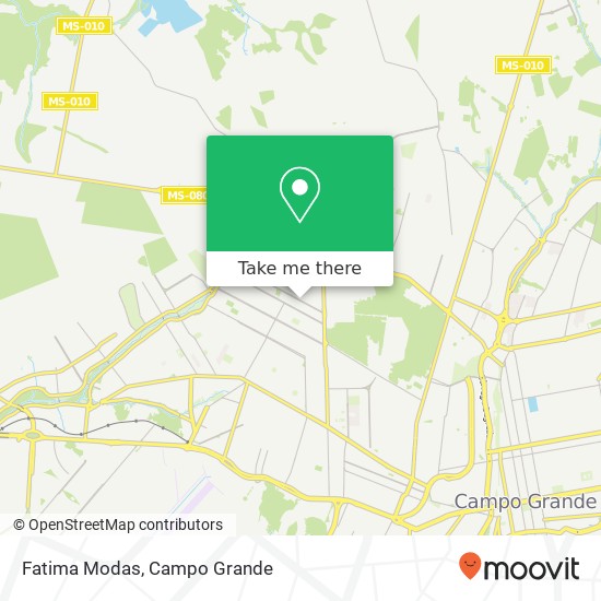 Mapa Fatima Modas, Avenida Florestal, 436 Santo Amaro Campo Grande-MS 79115-100